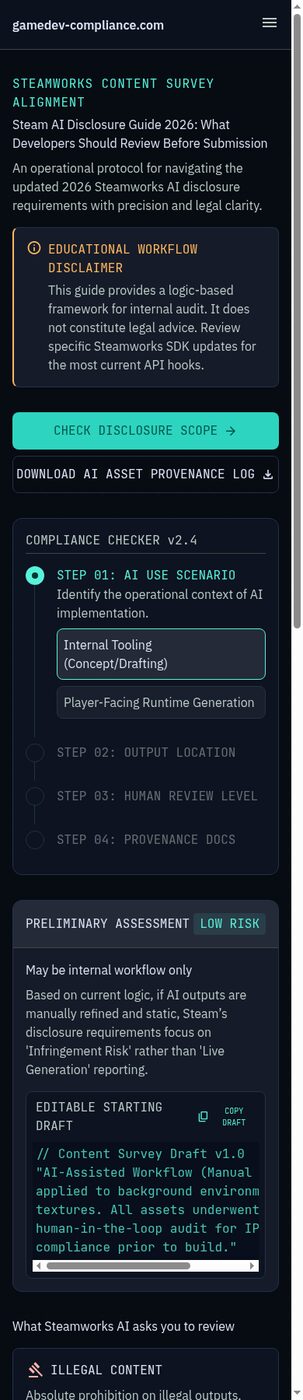Route 1 — Steam guide mobile